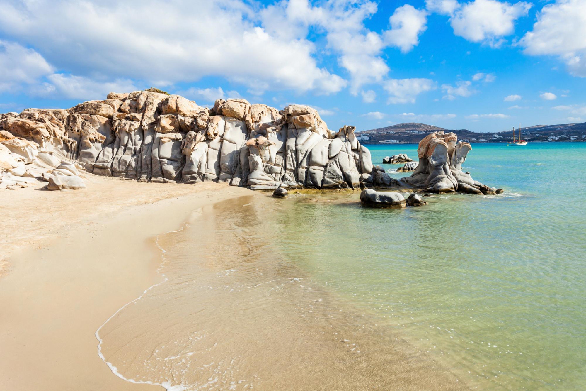 Kolymbithres beach Paros — granite rock formations and turquoise water