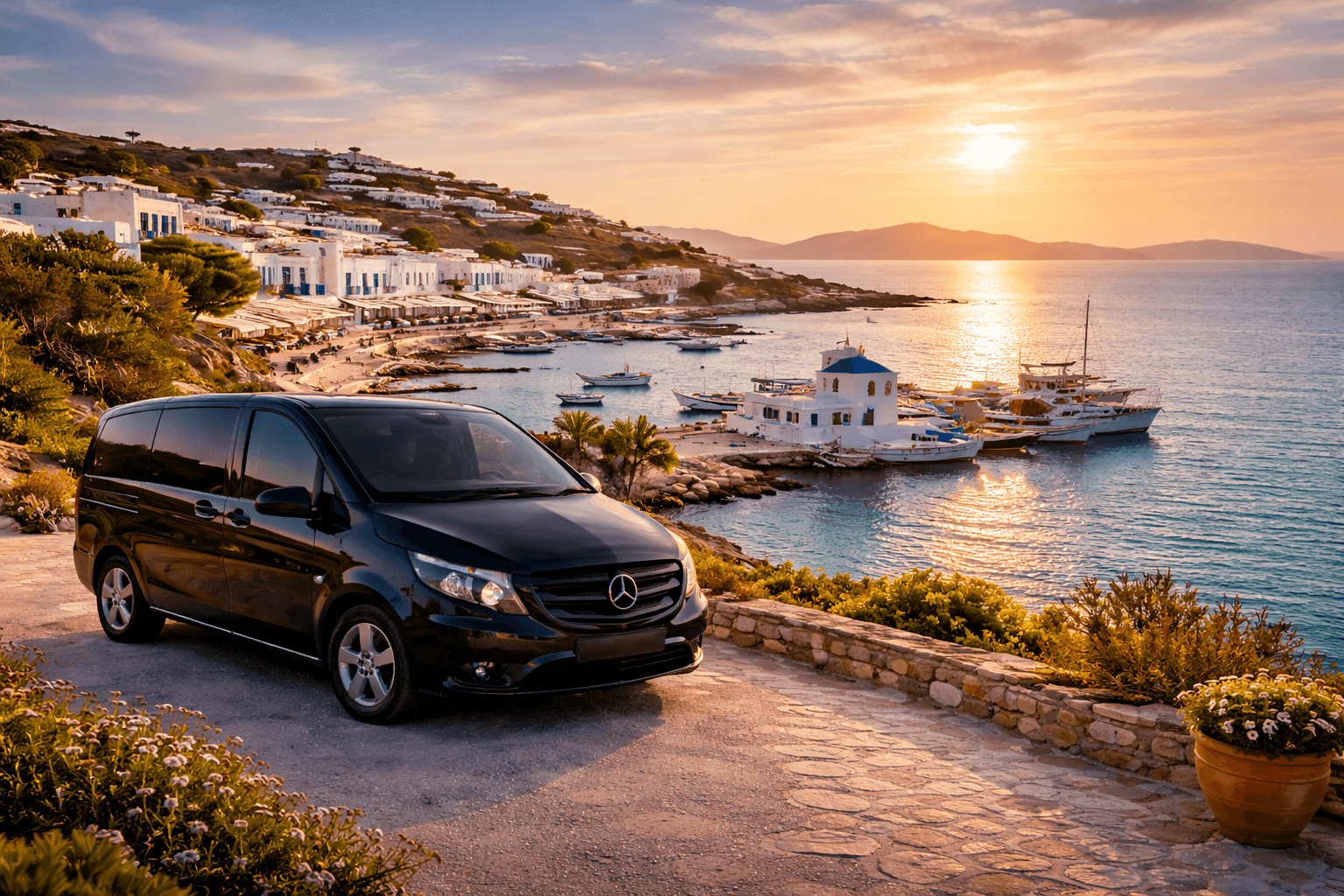 Paros island views — beaches, villages and blue skies